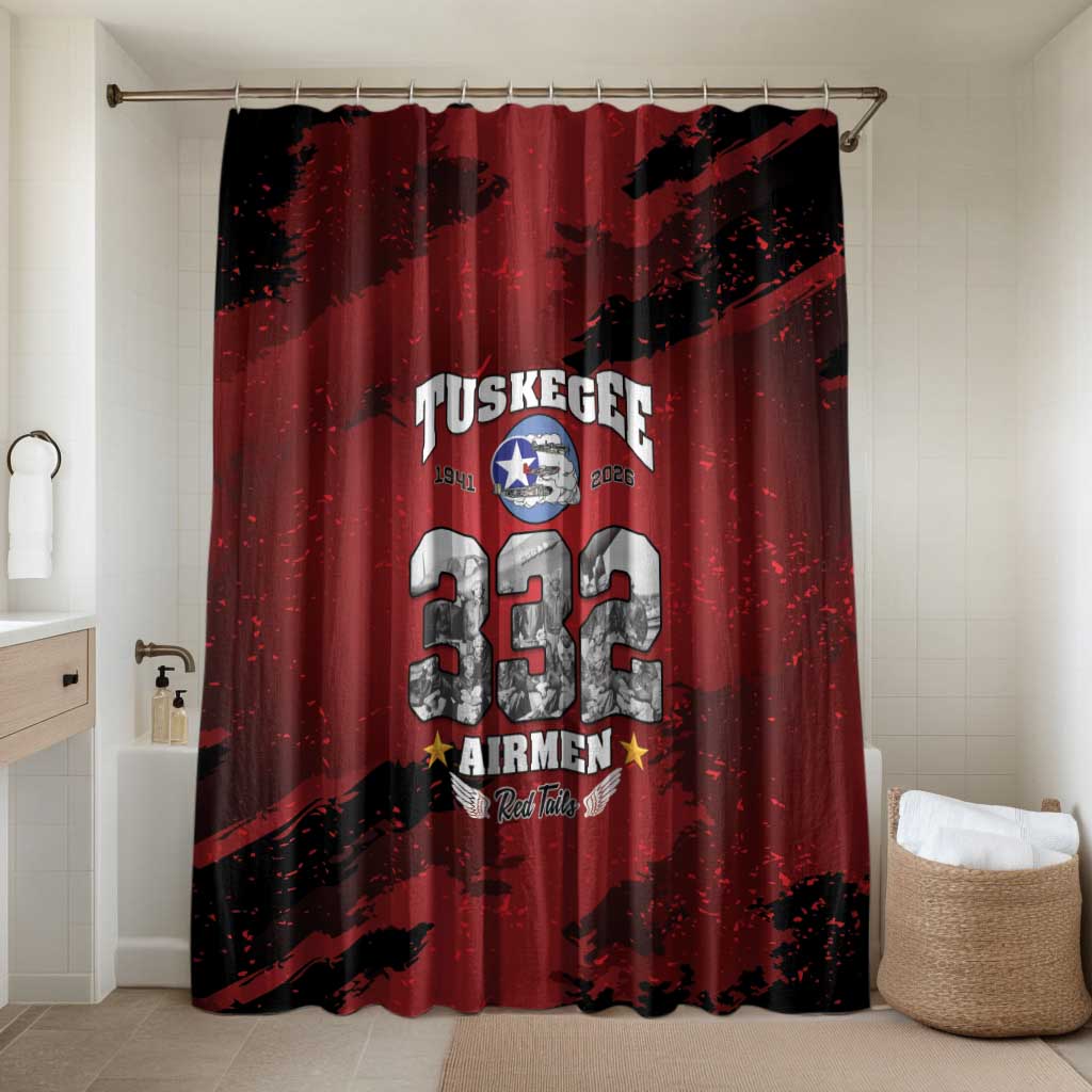 85 Years of Tuskegee Airmen Bathroom Set 332nd Fighter Group Red Tails