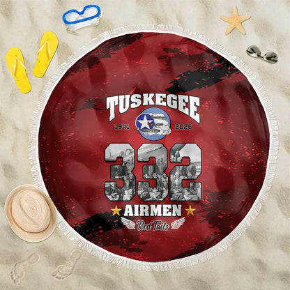 Tuskegee Airmen 1941–2026 Beach Blanket 332nd Red Tails 85th Anniversary - African Pride