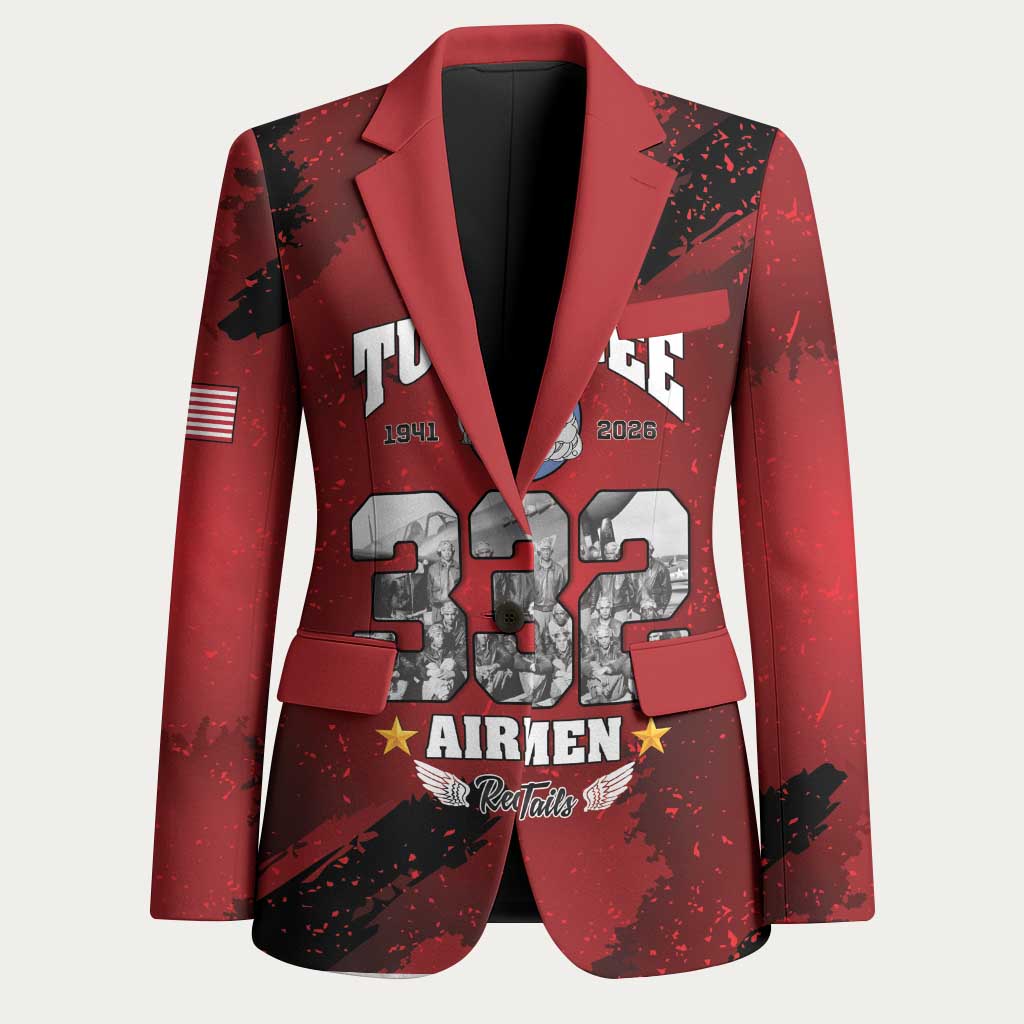85 Years of Tuskegee Airmen Blazer 332nd Fighter Group Red Tails