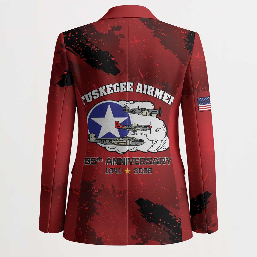 85 Years of Tuskegee Airmen Blazer 332nd Fighter Group Red Tails