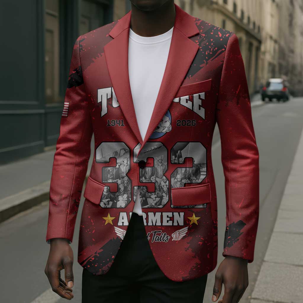 85 Years of Tuskegee Airmen Blazer 332nd Fighter Group Red Tails