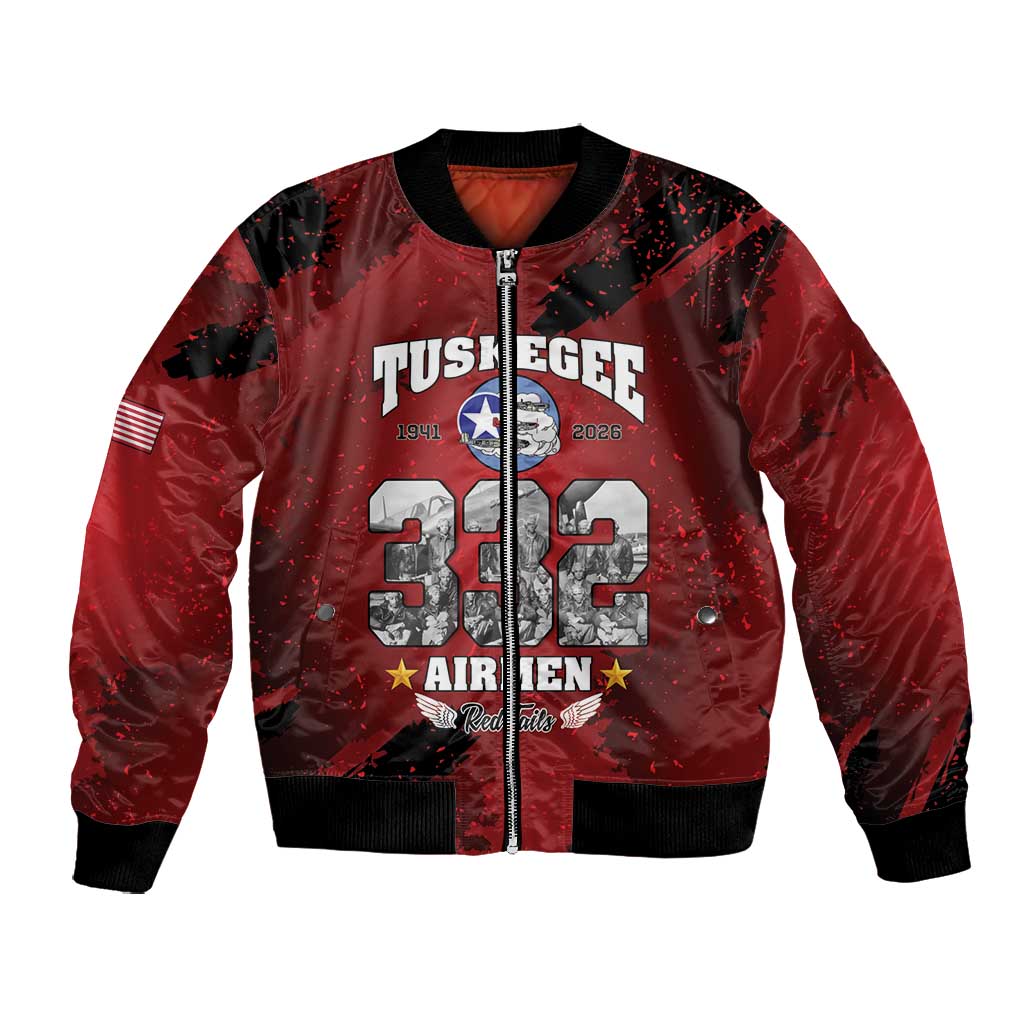 Tuskegee Airmen 1941–2026 Bomber Jacket 332nd Red Tails 85th Anniversary - African Pride