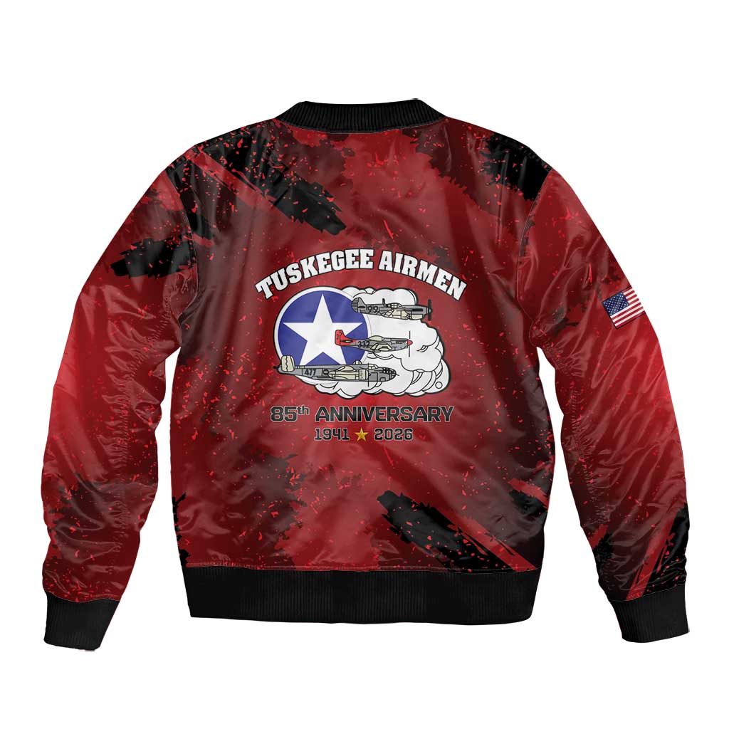 Tuskegee Airmen 1941–2026 Bomber Jacket 332nd Red Tails 85th Anniversary - African Pride