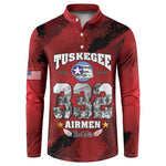 85 Years of Tuskegee Airmen Button Sweatshirt 332nd Fighter Group Red Tails