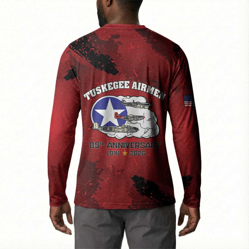 85 Years of Tuskegee Airmen Button Sweatshirt 332nd Fighter Group Red Tails