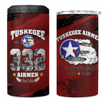 Tuskegee Airmen 1941–2026 4 in 1 Can Cooler Tumbler 332nd Red Tails 85th Anniversary - African Pride