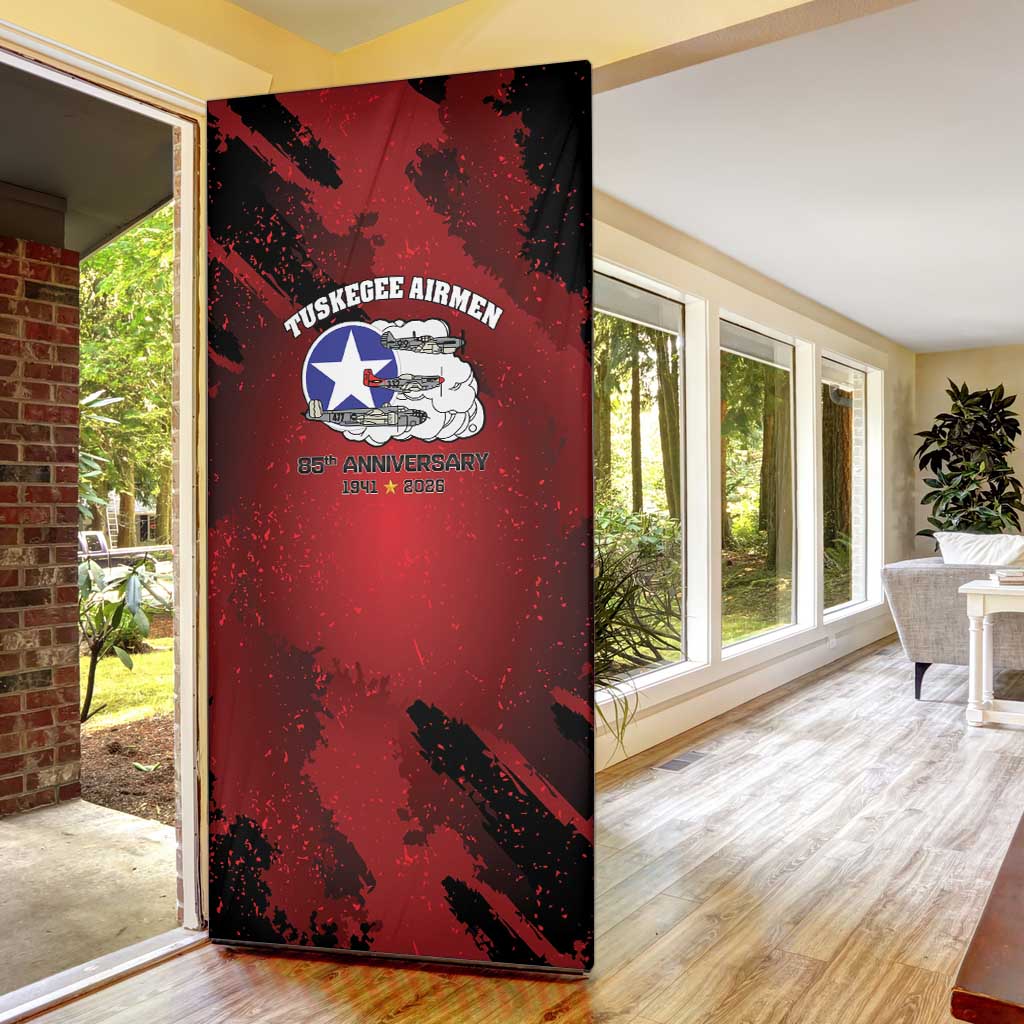 85 Years of Tuskegee Airmen Door Cover 332nd Fighter Group Red Tails