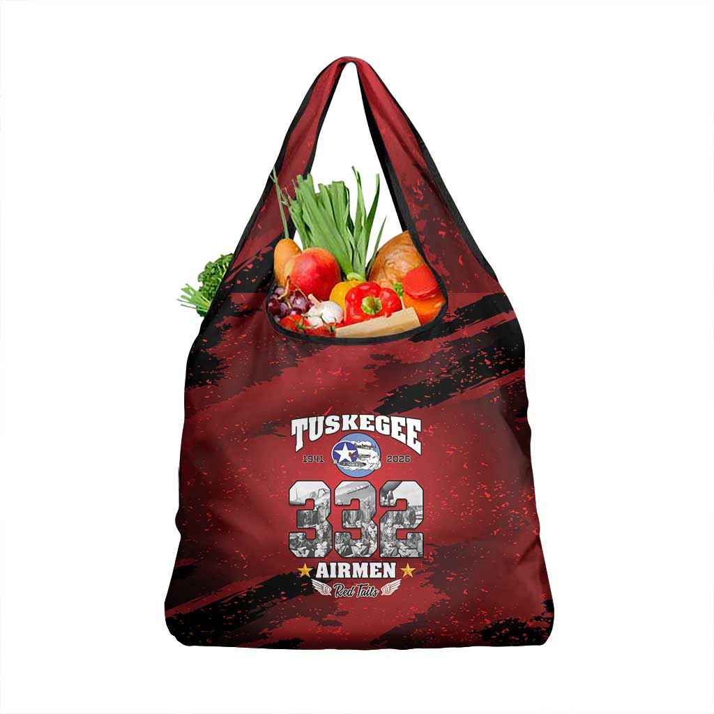 Tuskegee Airmen 1941–2026 Grocery Bag 332nd Red Tails 85th Anniversary - African Pride