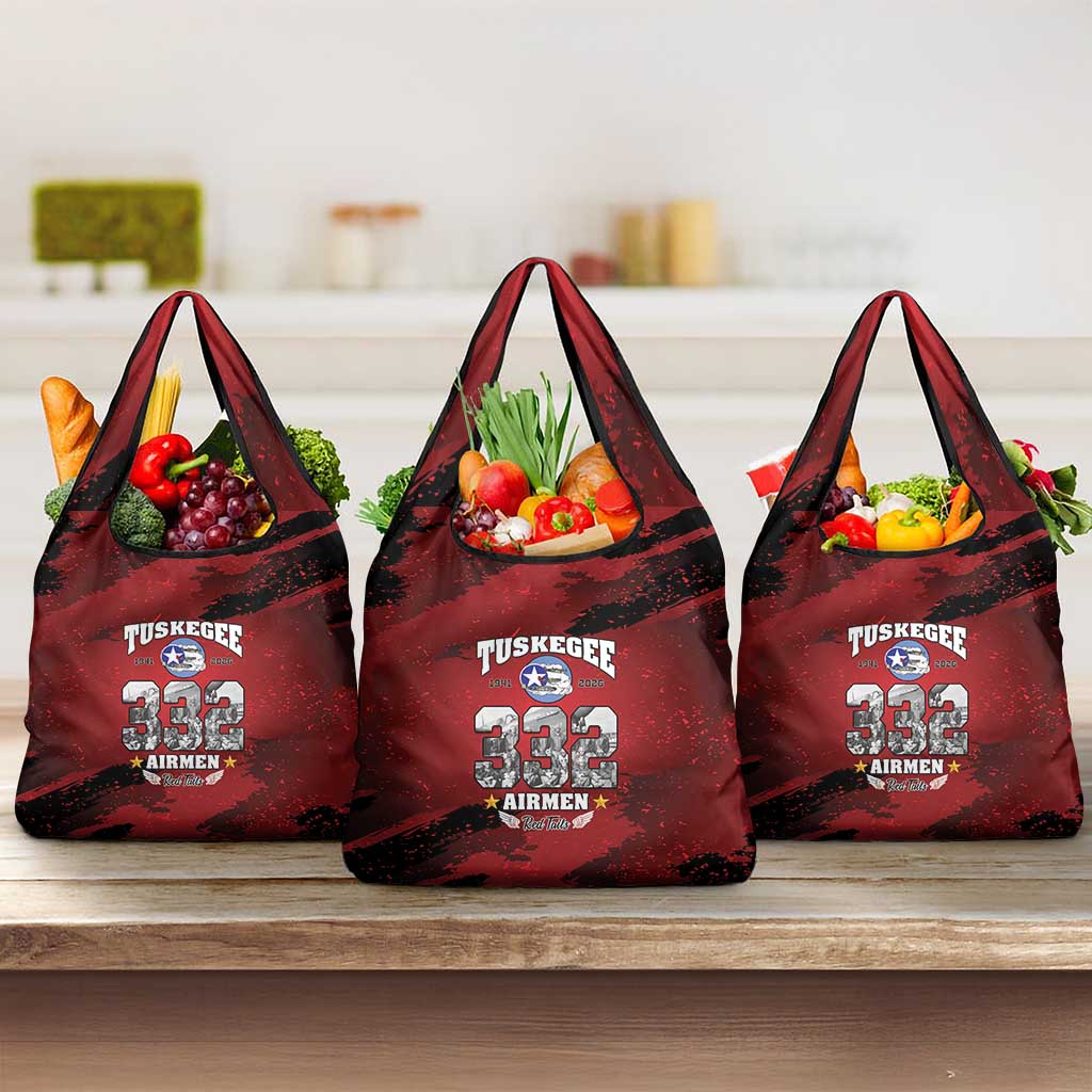 Tuskegee Airmen 1941–2026 Grocery Bag 332nd Red Tails 85th Anniversary - African Pride