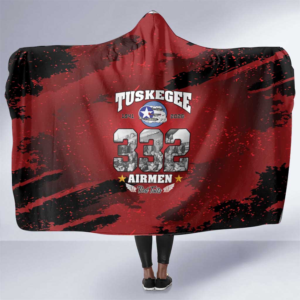 Tuskegee Airmen 1941–2026 Hooded Blanket 332nd Red Tails 85th Anniversary - African Pride