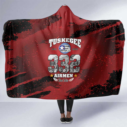 Tuskegee Airmen 1941–2026 Hooded Blanket 332nd Red Tails 85th Anniversary - African Pride