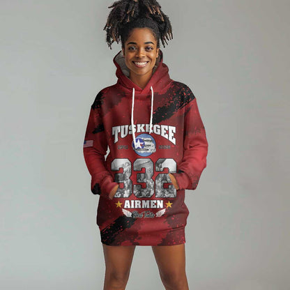 Tuskegee Airmen 1941–2026 Hoodie Dress 332nd Red Tails 85th Anniversary - African Pride