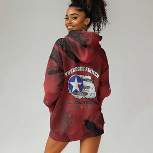 Tuskegee Airmen 1941–2026 Hoodie Dress 332nd Red Tails 85th Anniversary - African Pride