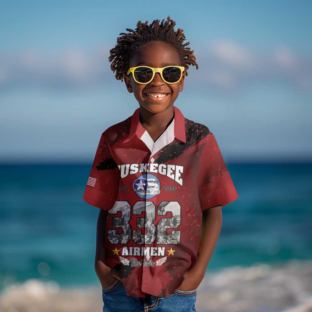 Tuskegee Airmen 1941–2026 Kid Hawaiian Shirt 332nd Red Tails 85th Anniversary - African Pride