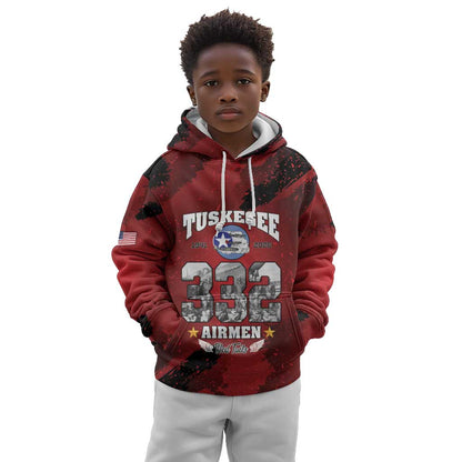 Tuskegee Airmen 1941–2026 Kid Hoodie 332nd Red Tails 85th Anniversary - African Pride