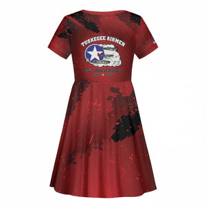 Tuskegee Airmen 1941–2026 Kid Short Sleeve Dress 332nd Red Tails 85th Anniversary - African Pride