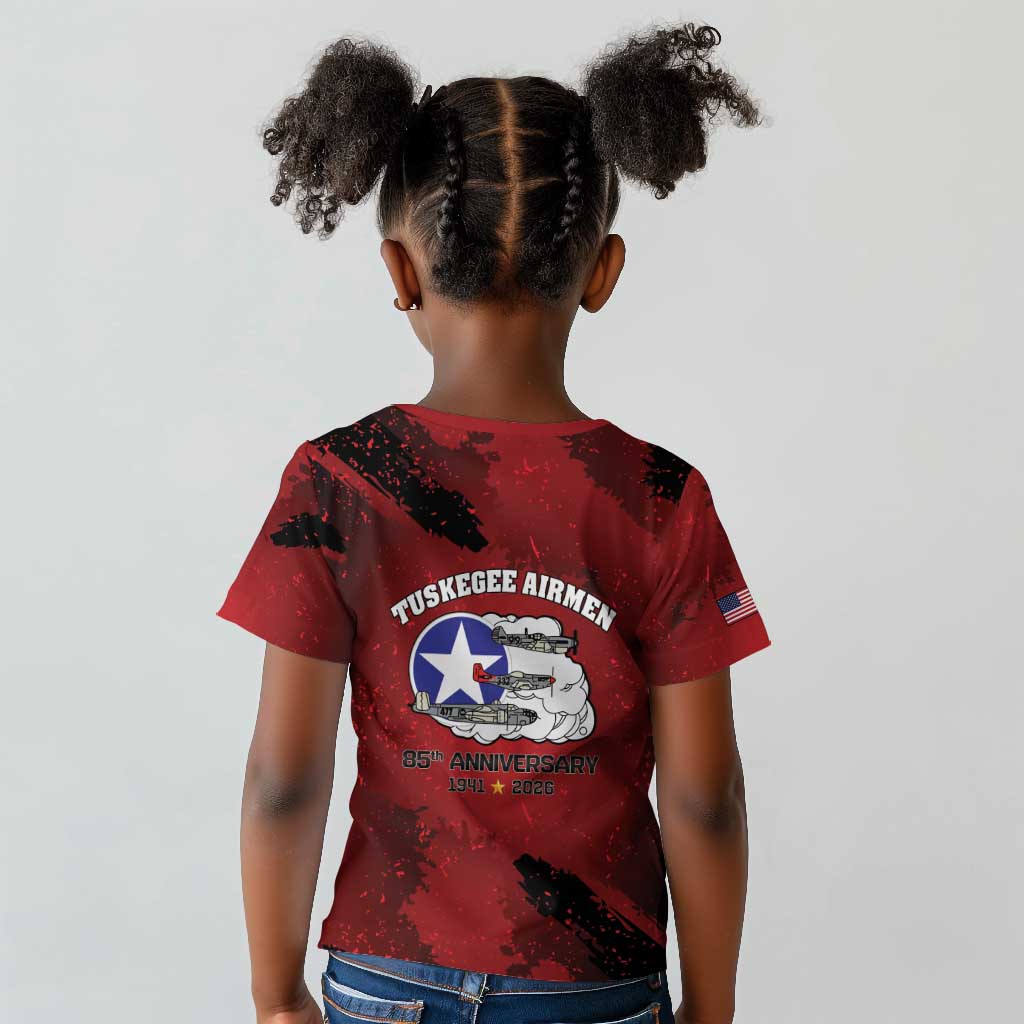 Tuskegee Airmen 1941–2026 Kid T shirt 332nd Red Tails 85th Anniversary - African Pride