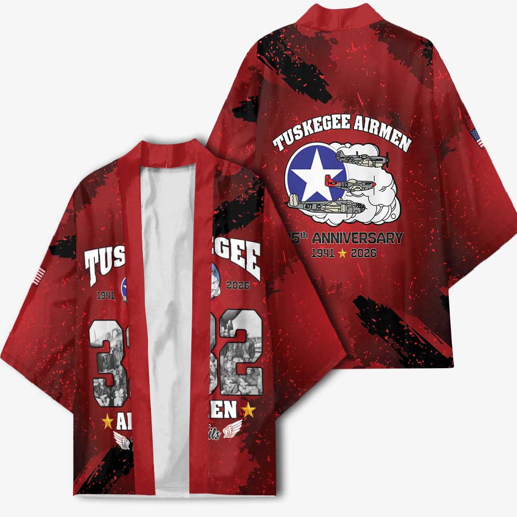 85 Years of Tuskegee Airmen Kimono 332nd Fighter Group Red Tails