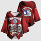 85 Years of Tuskegee Airmen Kimono Sleeve Blouse 332nd Fighter Group Red Tails