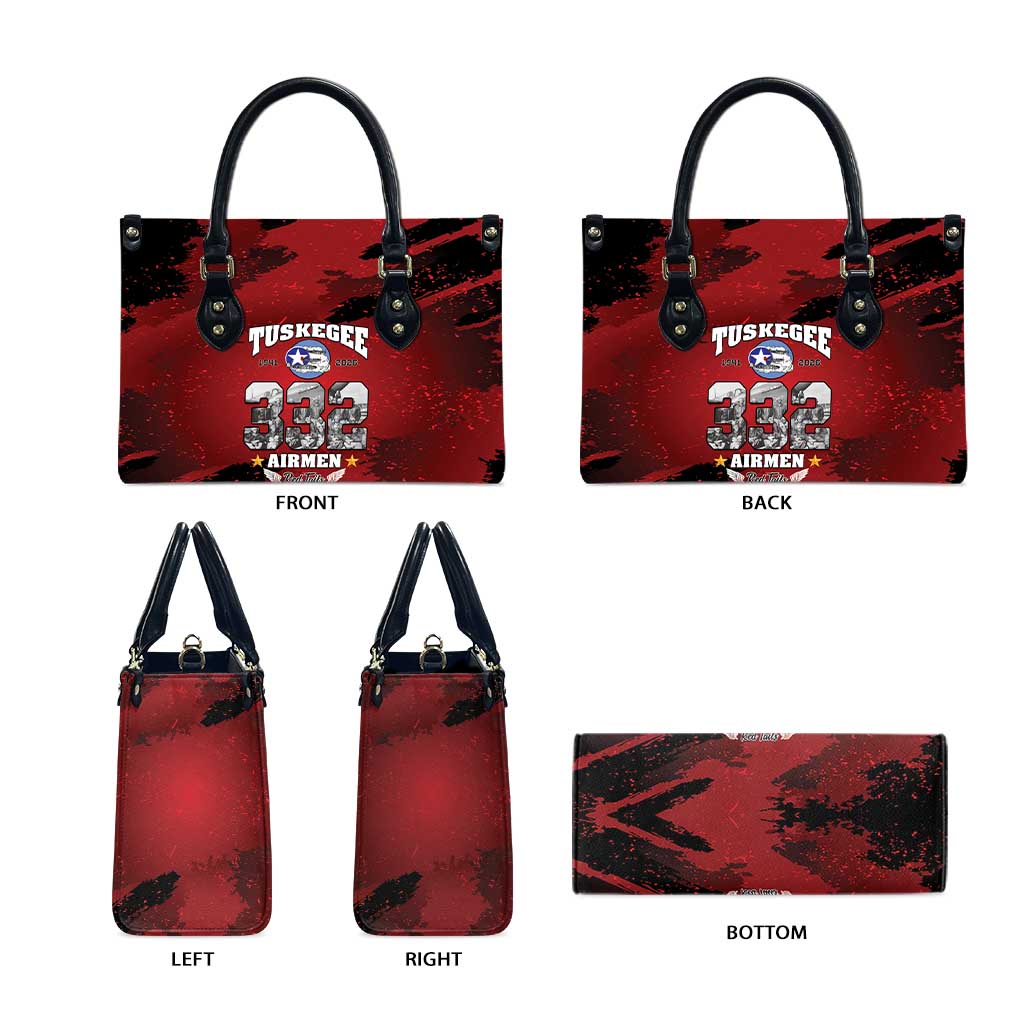 85 Years of Tuskegee Airmen Leather Bag 332nd Fighter Group Red Tails