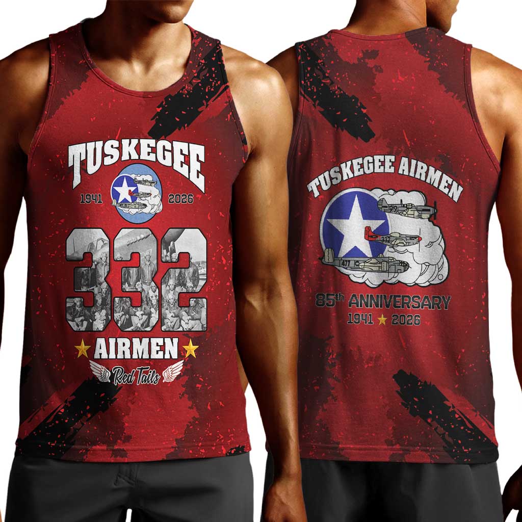 Tuskegee Airmen 1941–2026 Men Tank Top 332nd Red Tails 85th Anniversary - African Pride