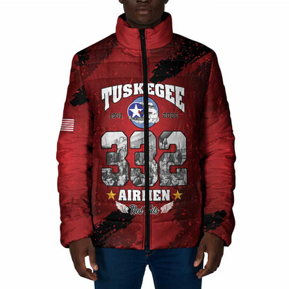 85 Years of Tuskegee Airmen Padded Jacket 332nd Fighter Group Red Tails