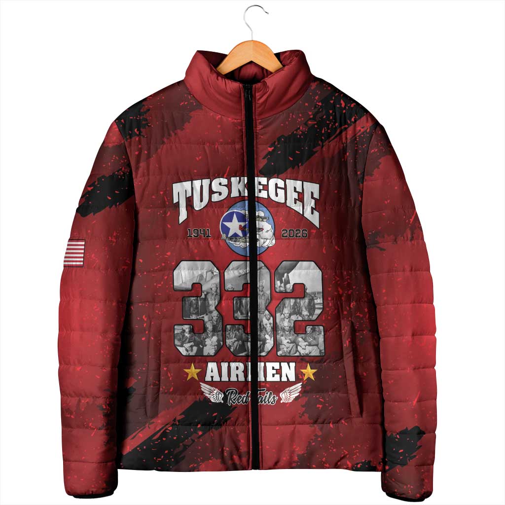 85 Years of Tuskegee Airmen Padded Jacket 332nd Fighter Group Red Tails