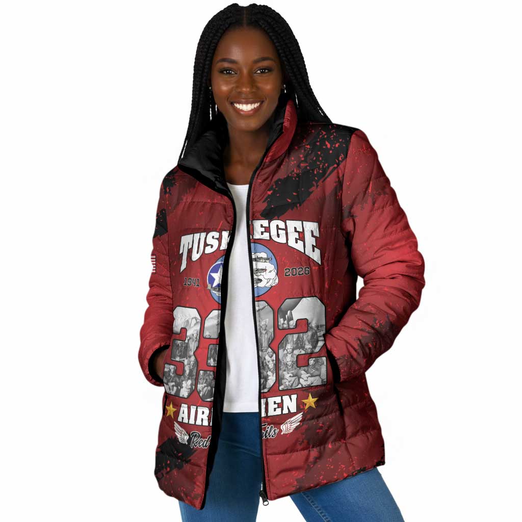 85 Years of Tuskegee Airmen Padded Jacket 332nd Fighter Group Red Tails