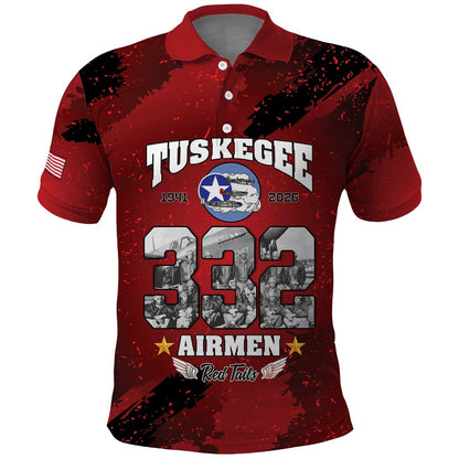 Tuskegee Airmen 1941–2026 Polo Shirt 332nd Red Tails 85th Anniversary - African Pride
