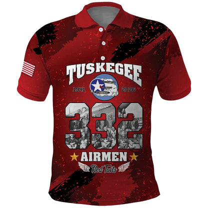 Tuskegee Airmen 1941-2026 Polo Shirt 332nd Red Tails 85th Anniversary LT15