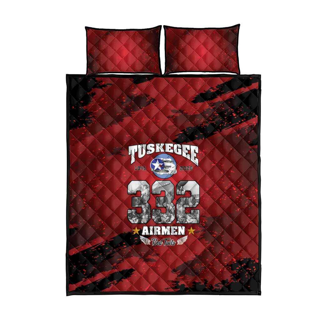 Tuskegee Airmen 1941–2026 Quilt Bed Set 332nd Red Tails 85th Anniversary - African Pride