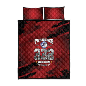 Tuskegee Airmen 1941–2026 Quilt Bed Set 332nd Red Tails 85th Anniversary - African Pride