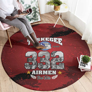 Tuskegee Airmen 1941–2026 Round Carpet 332nd Red Tails 85th Anniversary - African Pride