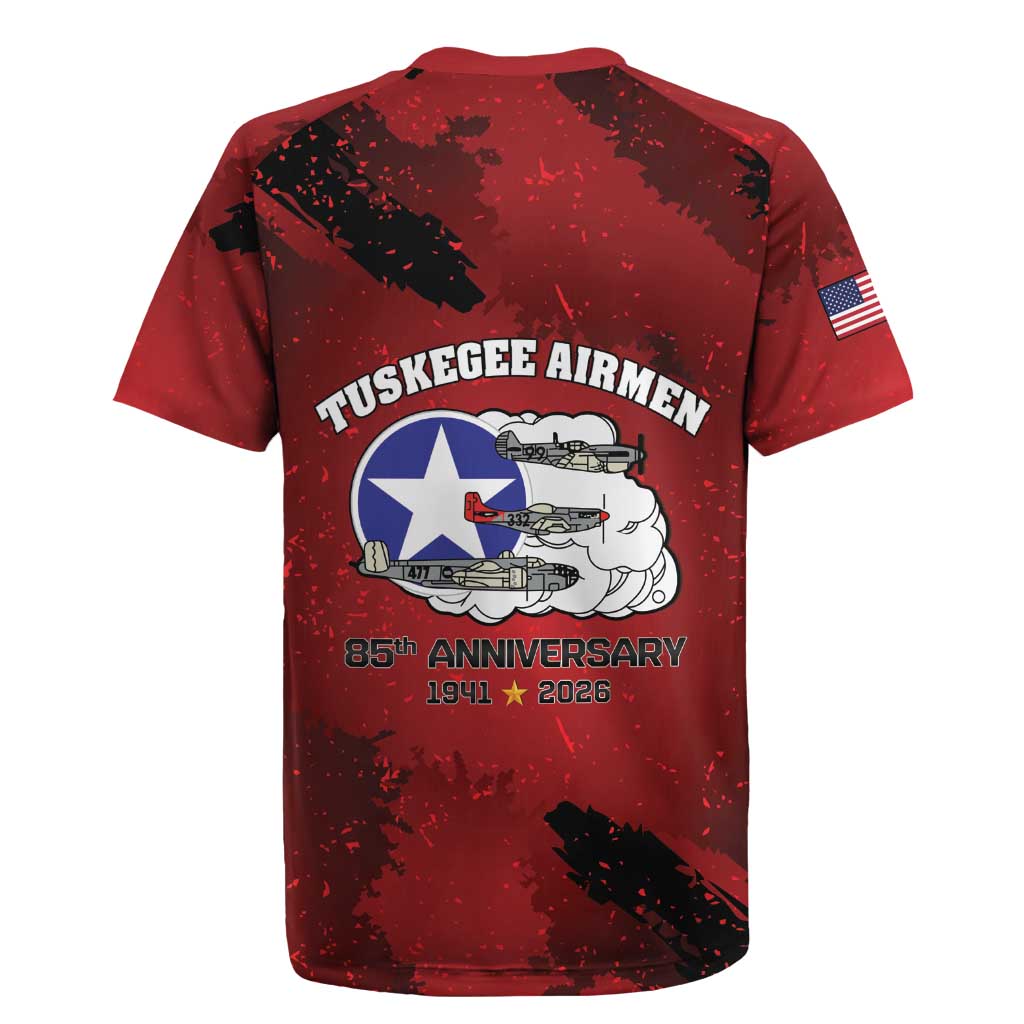 Tuskegee Airmen 1941–2026 Rugby Jersey 332nd Red Tails 85th Anniversary - African Pride