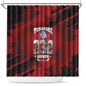 Tuskegee Airmen 1941–2026 Shower Curtain 332nd Red Tails 85th Anniversary - African Pride