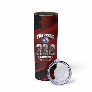Tuskegee Airmen 1941–2026 Skinny Tumbler 332nd Red Tails 85th Anniversary - African Pride