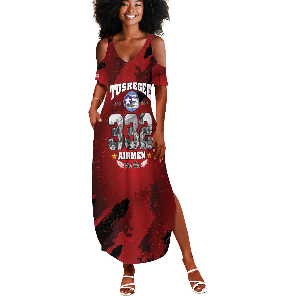 Tuskegee Airmen 1941–2026 Summer Maxi Dress 332nd Red Tails 85th Anniversary - African Pride