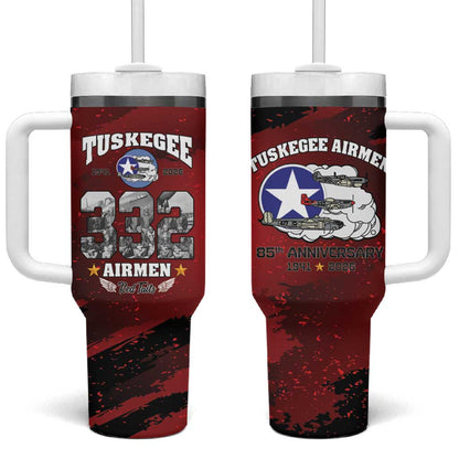 Tuskegee Airmen 1941–2026 Tumbler With Handle 332nd Red Tails 85th Anniversary - African Pride