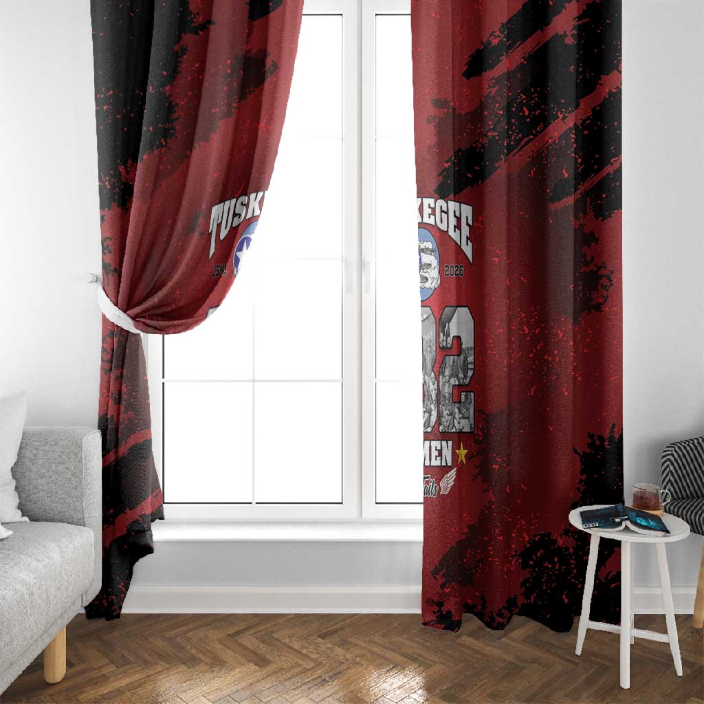 Tuskegee Airmen 1941–2026 Window Curtain 332nd Red Tails 85th Anniversary - African Pride