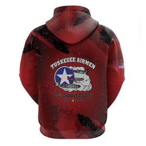 Tuskegee Airmen 1941–2026 Zip Hoodie 332nd Red Tails 85th Anniversary - African Pride