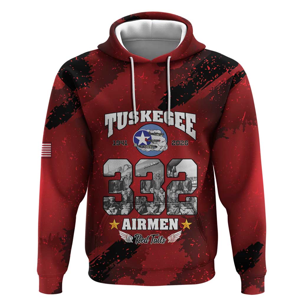 Tuskegee Airmen 1941–2026 Zip Hoodie 332nd Red Tails 85th Anniversary - African Pride