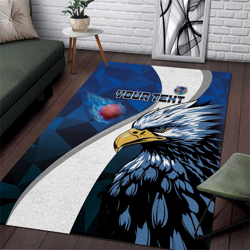 Custom Afro Namibia Cricket Area Rug Go Eagles