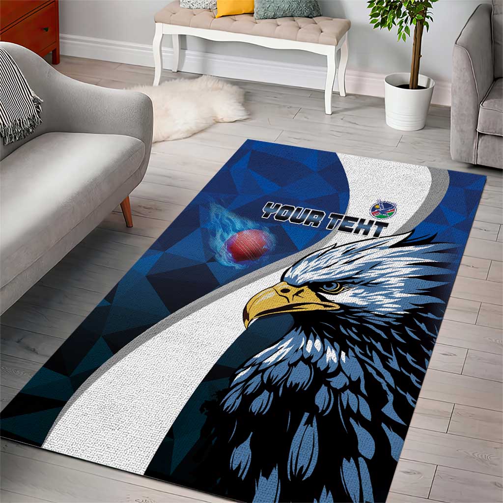 Custom Afro Namibia Cricket Area Rug Go Eagles