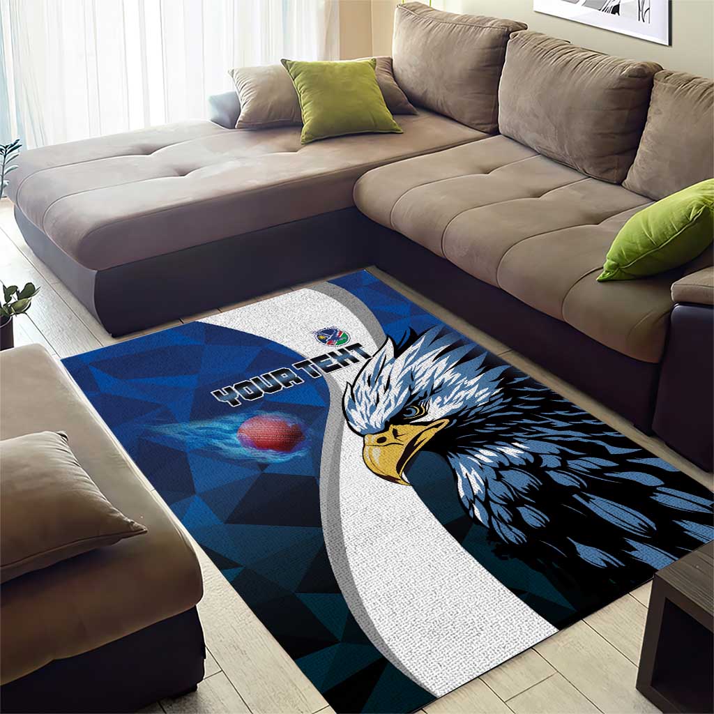 Custom Afro Namibia Cricket Area Rug Go Eagles