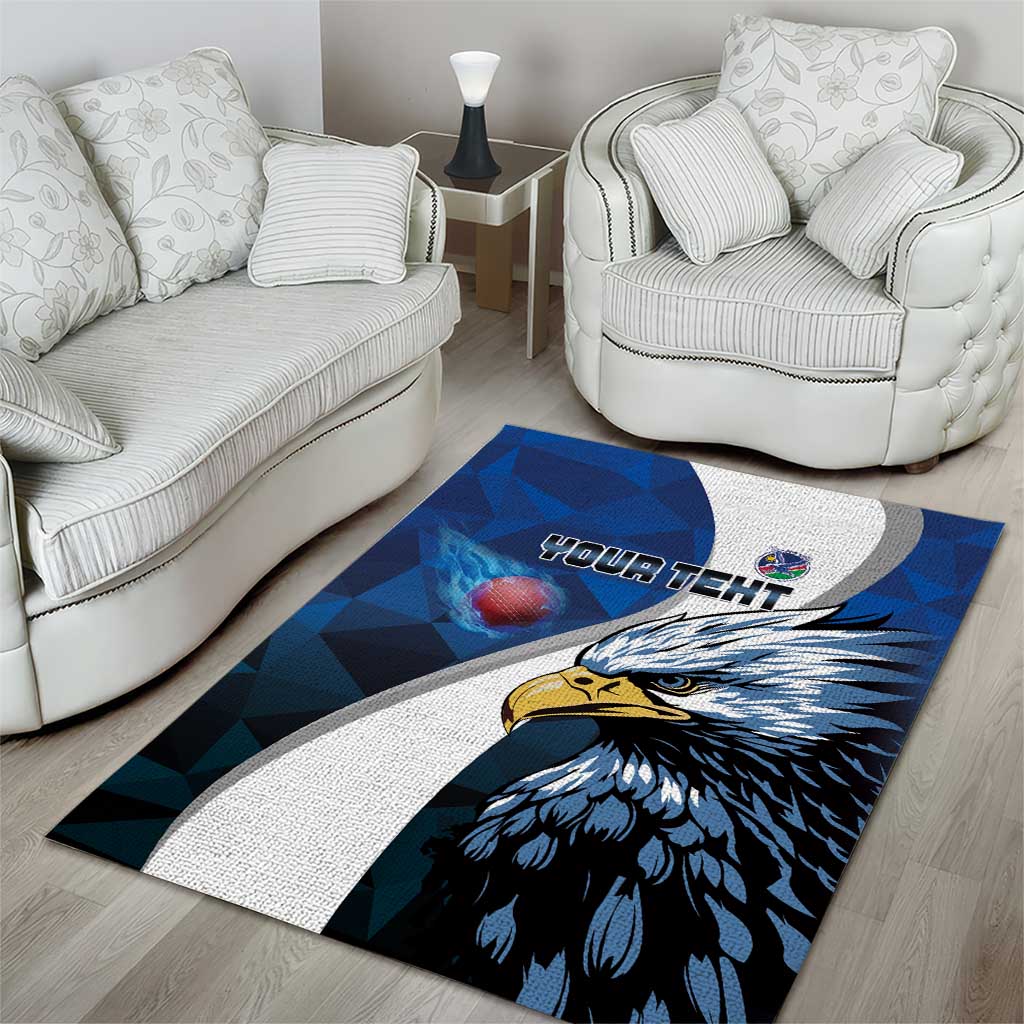 Custom Afro Namibia Cricket Area Rug Go Eagles