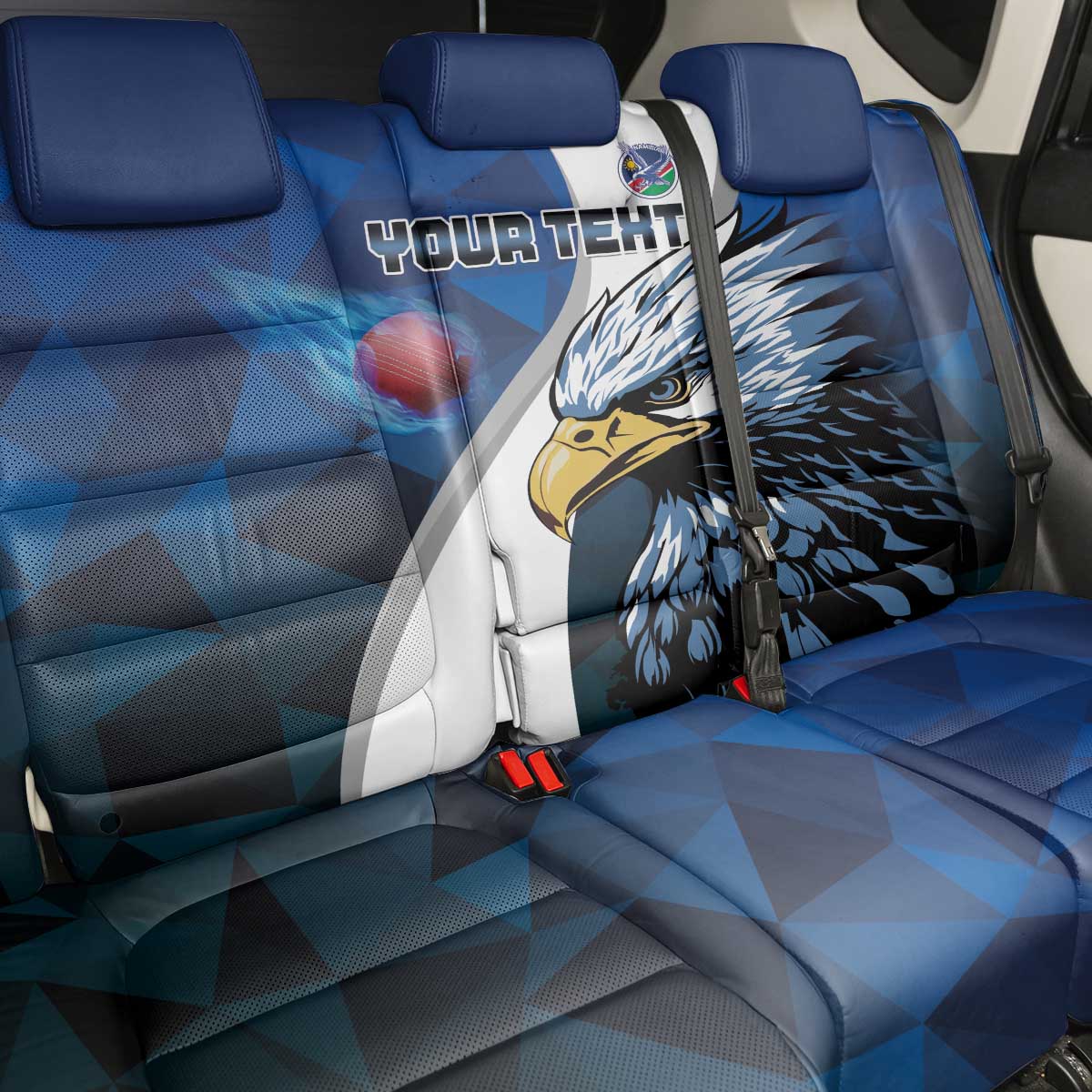 Custom Afro Namibia Cricket Back Car Seat Cover Go Eagles
