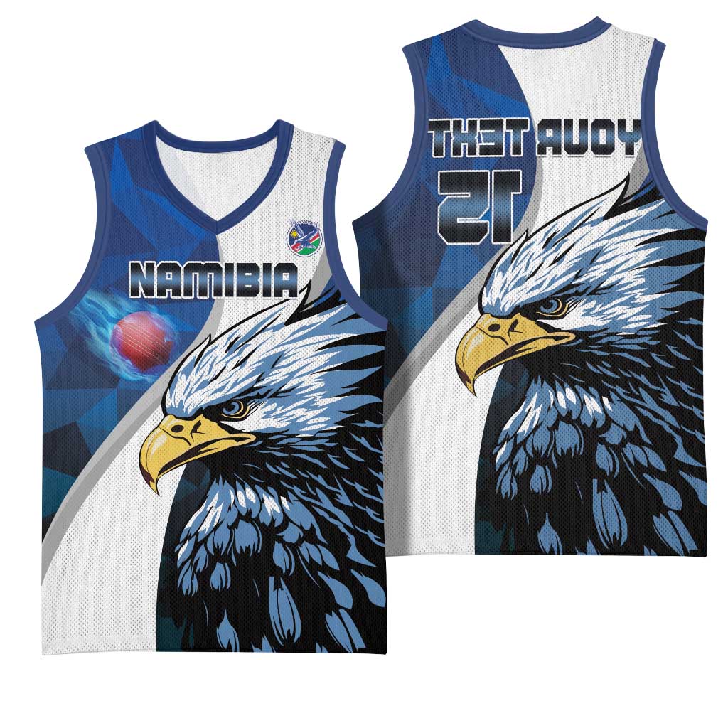 Custom Afro Namibia Cricket Basketball Jersey Go Eagles - African Pride
