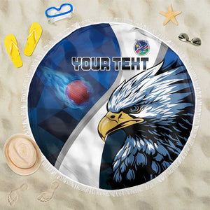 Custom Afro Namibia Cricket Beach Blanket Go Eagles