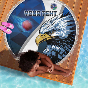 Custom Afro Namibia Cricket Beach Blanket Go Eagles