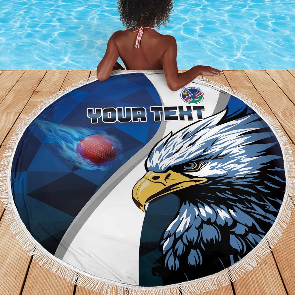 Custom Afro Namibia Cricket Beach Blanket Go Eagles